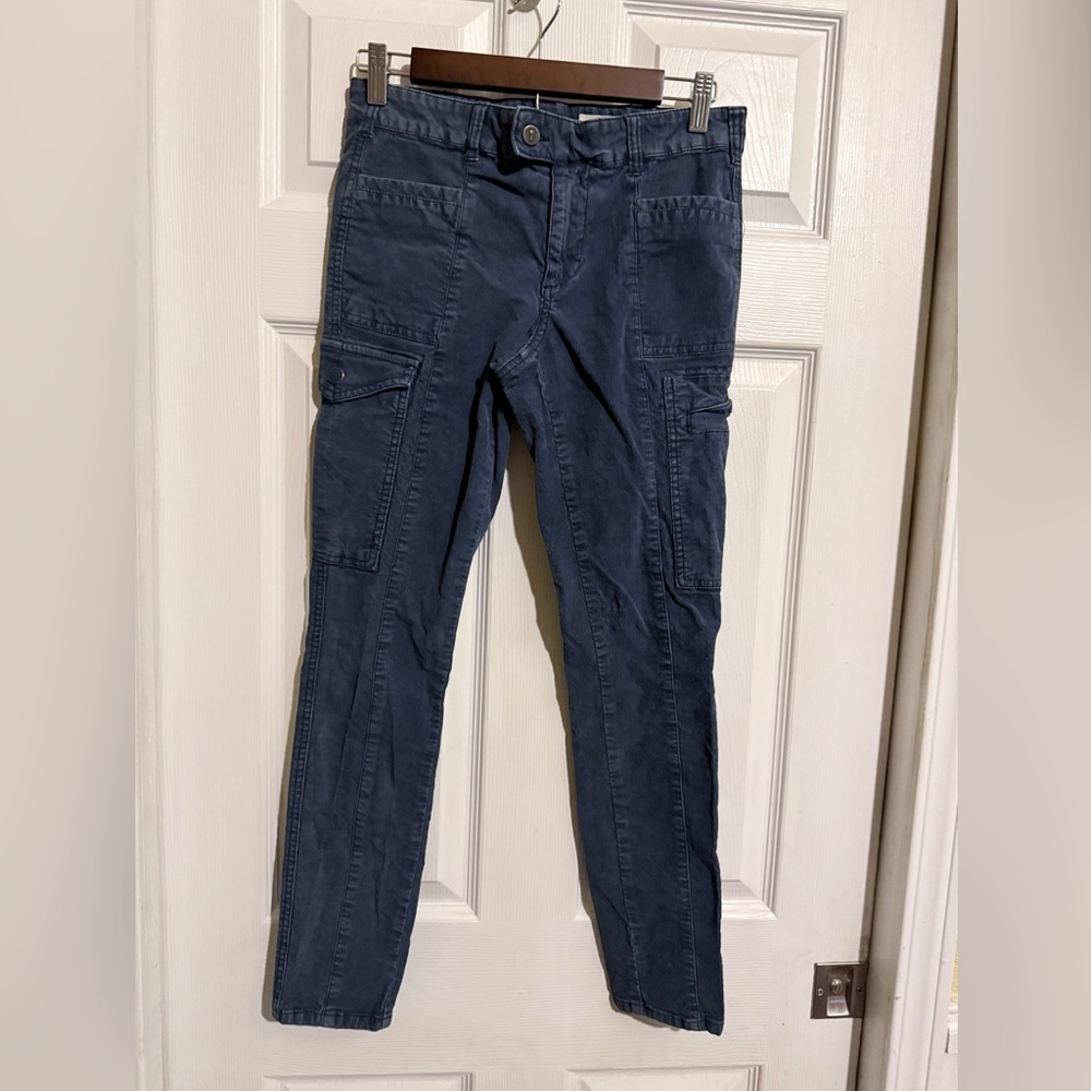 Pilcro Indigo Blue Cargo Corduroy Pants